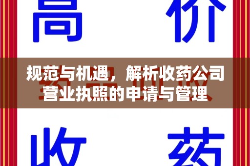 乌鲁木齐规范与机遇，解析收药公司营业执照的申请与管理